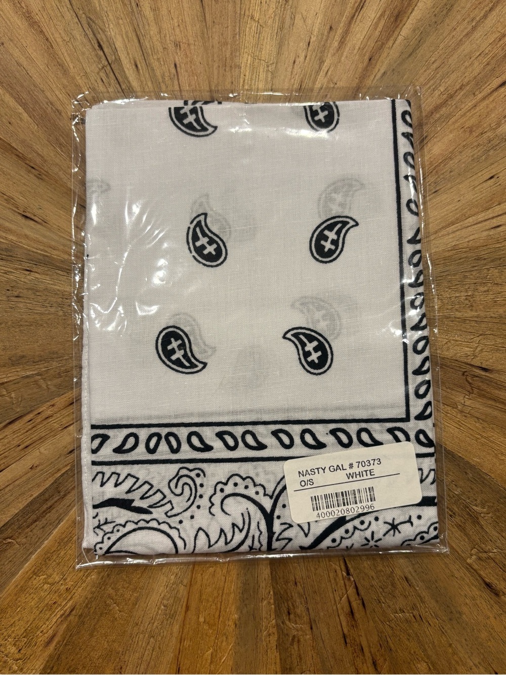 Nasty Gal White and Black Paisley Bandana. Brand new!